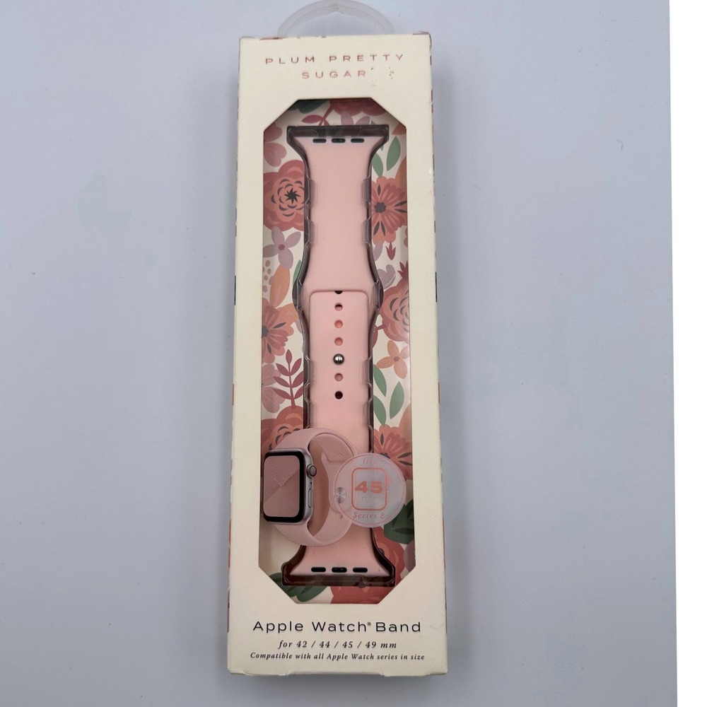 Plum Pretty Sugar Apple Watch Band 42/44/45/49mm Silicone Blush Pink NIB